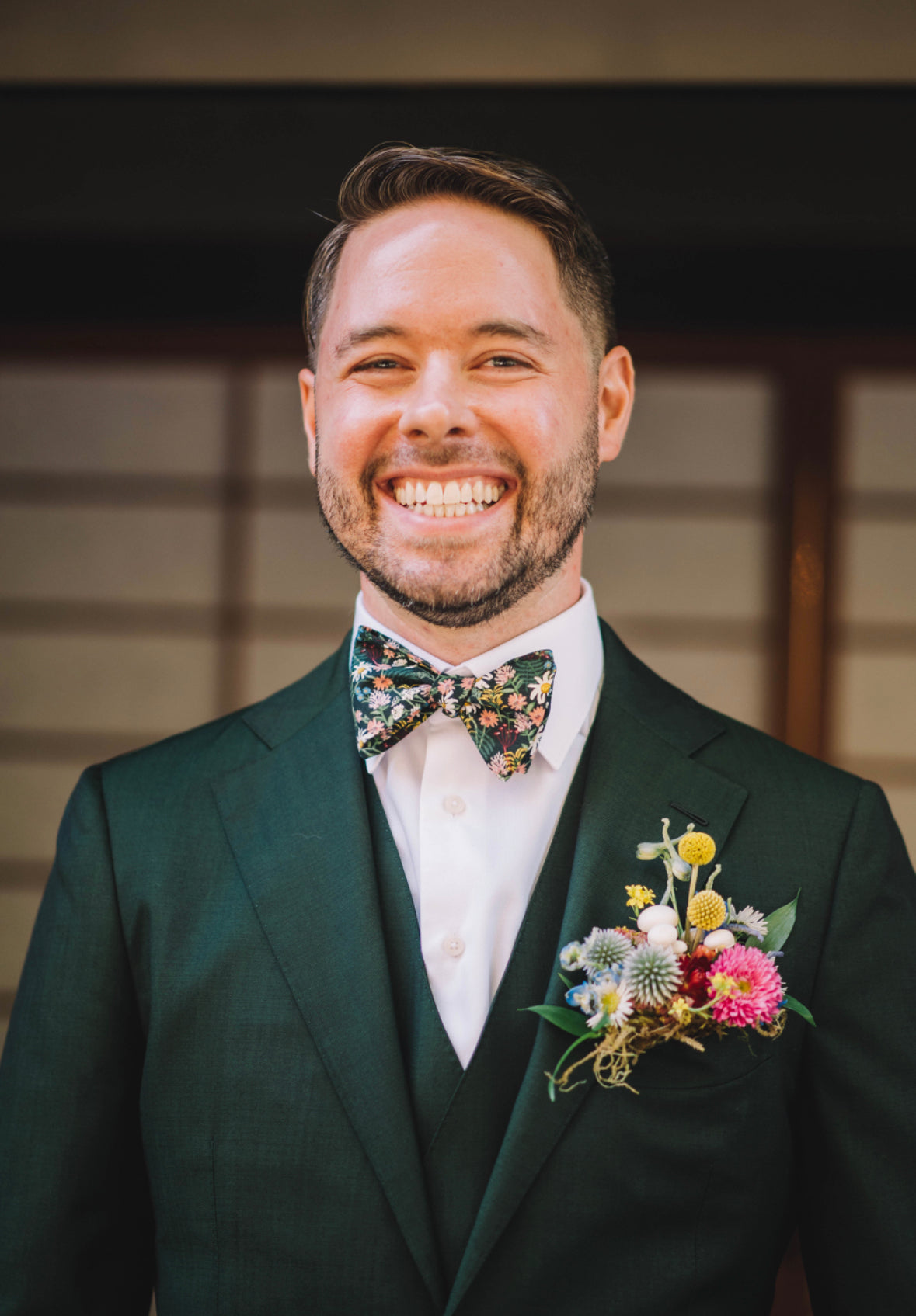 boutonniere for green dress Emerald Rose Boutonniere