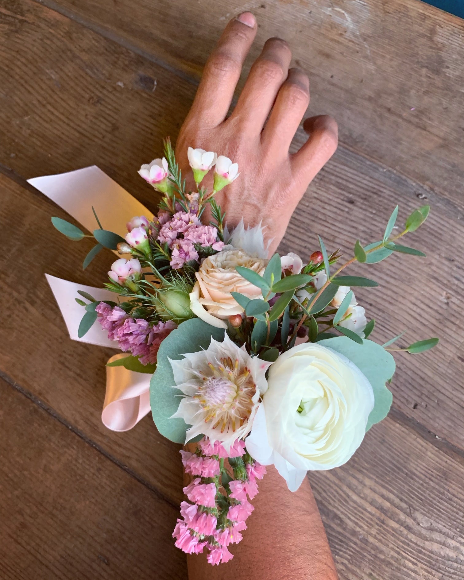 Corsage for the Wrist, small event order ($800 minimum)